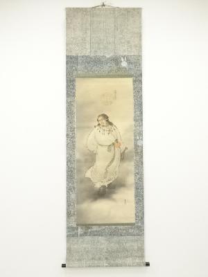 作家物　五條天神宮神像　肉筆絹本掛軸